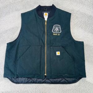 Vintage Carhartt Vest V01 3XL Black Duck Canvas Workwear Union Logo Made in USA